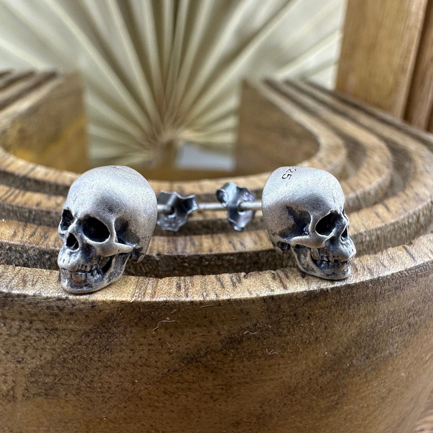 Skull Earrings Silver Minimalist Stud Earrings for Mens Silver Skull Earrings Edgy and Elegant Gothic Jewellery for a Bold Statement, A325